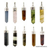 Bag of 10 Assorted Natural Crystal Point Pendants
