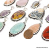Bag of 10 Mixed Gemstone Boho pendants - Big size