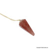 Strawberry Quartz Diamond shape pendulum