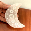 Selenite Crescent Moon engraved with Reiki Sign - Big Size Selenite Crescent Moon engraved with Reiki Sign - Big Size