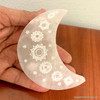 Selenite Crescent Moon engraved with Reiki Sign - Big Size Selenite Crescent Moon engraved with Reiki Sign - Big Size