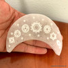 Selenite Crescent Moon engraved with Reiki Sign - Big Size Selenite Crescent Moon engraved with Reiki Sign - Big Size