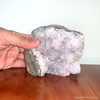 Natural Aura light purple Amethyst Geode 3 inch