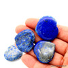 Lapis Lazuli small puffy heart worry stone - 1 inch