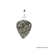 Pyrite geode tear drop pendant - 1/4 inch
