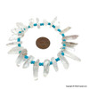 Himalayan Crystal points and halo turquoise beads bracelets Himalayan Crystal points and halo turquoise beads bracelets