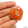 Red Quartz Heart Pendant - Tibetan Craft