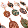 Bag of 10 assorted crystal tree-of-life copper wire wrap pendants Bag of 10 assorted crystal tree-of-life copper wire wrap pendants