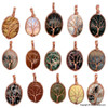 Bag of 10 assorted crystal tree-of-life copper wire wrap pendants Bag of 10 assorted crystal tree-of-life copper wire wrap pendants