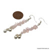 Rose Quartz chips earrings 2-inch