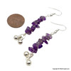 Amethyst chips earrings 2-inch