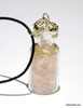 Rose Quartz Bottle Chips Pendant