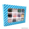 Box of 12 natural gemstone pendants