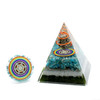 Apetite & Pyrite Cosmic Orgonite Pyramid with Disc - 3 inch