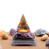 Sugelite & Pyrite Cosmic Orgonite Pyramid with Disc - 3 inch