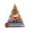 Sugelite & Pyrite Cosmic Orgonite Pyramid with Disc - 3 inch