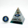 Angelite & Pyrite Cosmic Orgonite Pyramid & Disc - 3 inch
