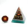 Labradorite & Pyrite Cosmic Orgonite Pyramid & Disc - 3 inch