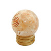 Orange Selenite filled Orgonite Sphere with copper wire - 2 inch