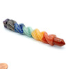Chakra Stone Bonded twisted Double Terminated wand - 7 inch