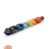 Chakra Stone Bonded twisted Double Terminated wand - 7 inch