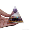 Amethyst & Copper Ring Orgonite Pyramid - 3 inch
