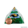 Halo Malachite and Yin Yang fish sign Orgonite Pyramid 