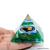 Halo Malachite and Yin Yang fish sign Orgonite Pyramid