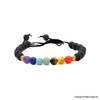 Chakra Stones & Lava beads adjustable Bracelet