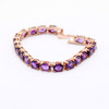 Amethyst Tennis Bracelet - 14K Rose Gold over Sterling Silver