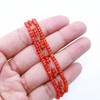 Red Carnelian wire-wrap sterling silver layered bracelet