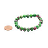 Ruby Ziosite 8 mm beads bracelet