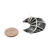 Black Obsidian single wire-wrap moon pendant