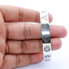 Reiki Sign Engraved Metal Cuff Bracelet - Silver