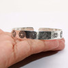 Reiki Sign Engraved Metal Cuff Bracelet - Silver