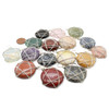 Bag of 10 Mixed Crystal wire-wrap disc pendants