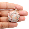 Bag of 10 Mixed Crystal wire-wrap disc pendants