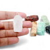 Bag of 10 Assorted crystal bar raw pendant - 1 inch