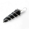 Black Tourmaline double terminated wire wrap pendant