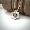 Sterling Silver Birthstone Flower Pendant - 6 mm gemstone Sterling Silver Birthstone Flower Pendant - 6 mm gemstone