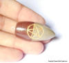 Narmada Lingam Shaped Pentagram Sign Engraved Pendant