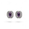 Amethyst Sterling silver shimmer earring studs - shine on me Amethyst Sterling silver shimmer earring studs - shine on me