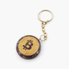 Natural Crystal Filled Orgonite Bitcoin Keychain