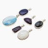 Assorted gemstone sterling silver handmade pendants