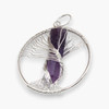 Amethyst Wire wrap double terminated pendant