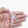 Rose Quartz wire wrap doubler terminated pendant