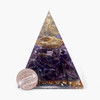 Lot of 10 Orgonite pyramids with natural crystals & copper