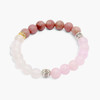 Strawberry Quartz, Selenite & Rose Quartz Beads Bracelet – Wholesale Healing Crystal Jewelry