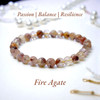 Fire Agate Energy Bracelet - 6 mm