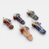 Bag of 5 Assorted Crystals wire wrap chakra stones flat pendants